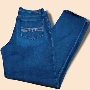 Lee Womens Classic Fit Straight Leg Instantly Slim Jeans Size 10 Medium